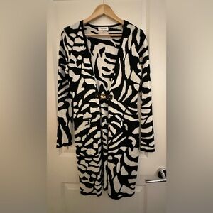 Calvin Klein zebra long cardigan, size small in good condition.